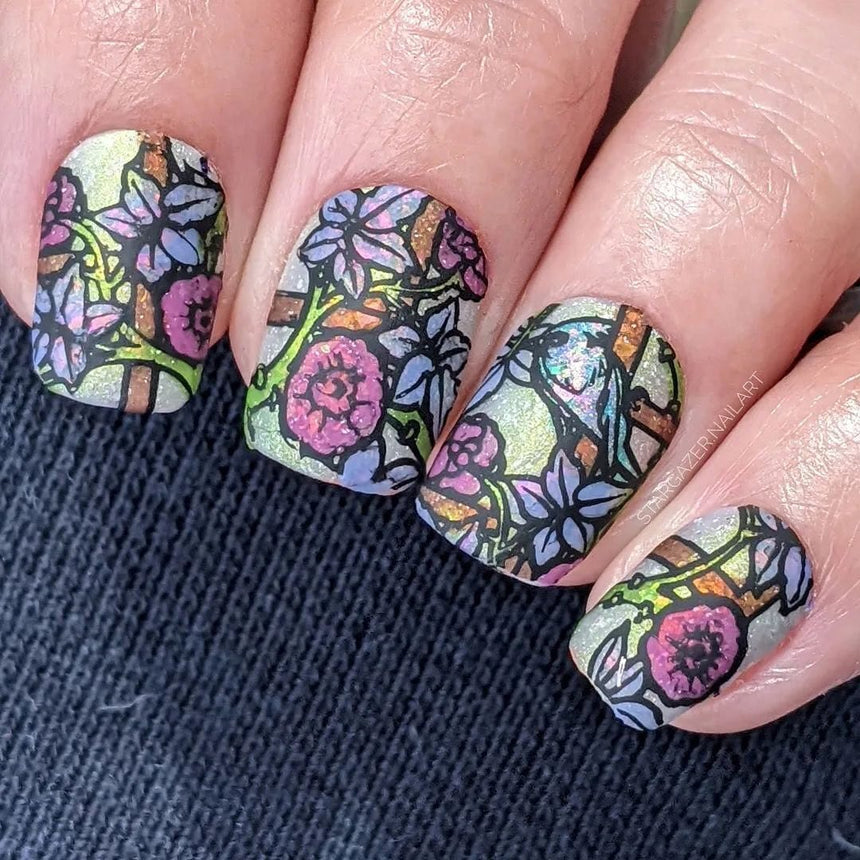 Art Nouveau: Floral Muse (MXM071) - Nail Stamping Plate