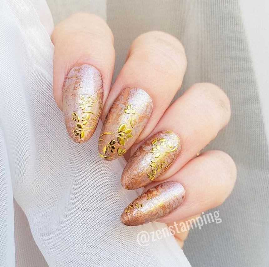 Art Nouveau: Tangled in Bloom (MXM072) - Nail Stamping Plate