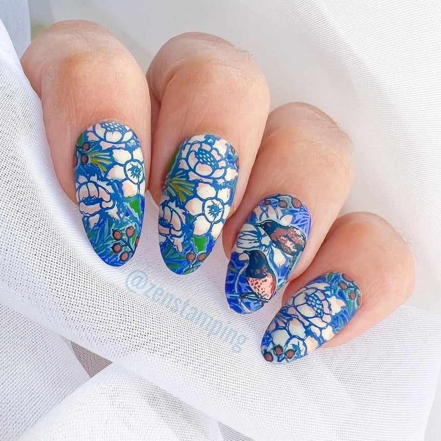 Art Nouveau: Tangled in Bloom (MXM072) - Nail Stamping Plate