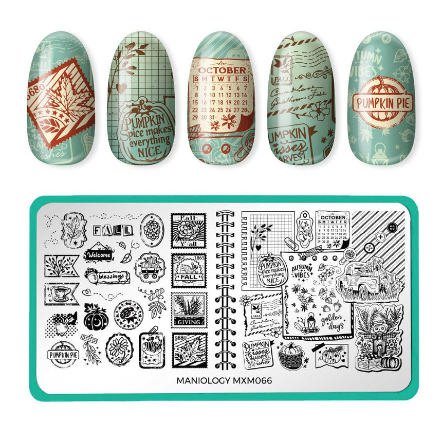 Autumn Memories: Pressed & Preserved (MXM066) - Nail Stamping Plate