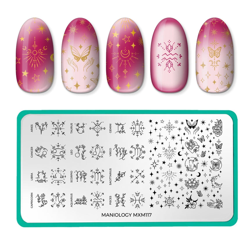 Birthday Bouquests: Written in the Stars (MXM117) - Nail Stamping Plate