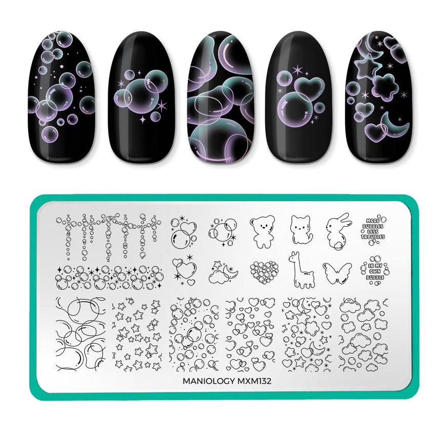 Bubble Pop: Bubble Buddies (MXM132) - Nail Stamping Plate