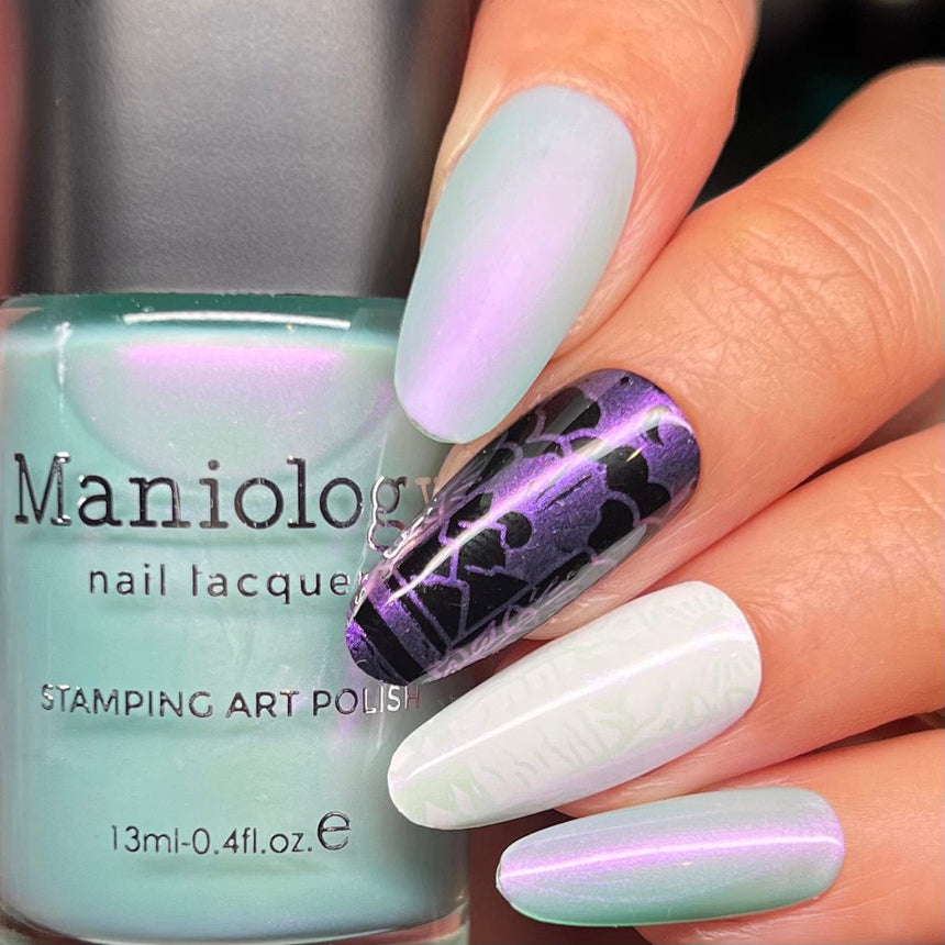 Pearl Prism (B535) - Pearlescent Baby Blue Stamping Polish