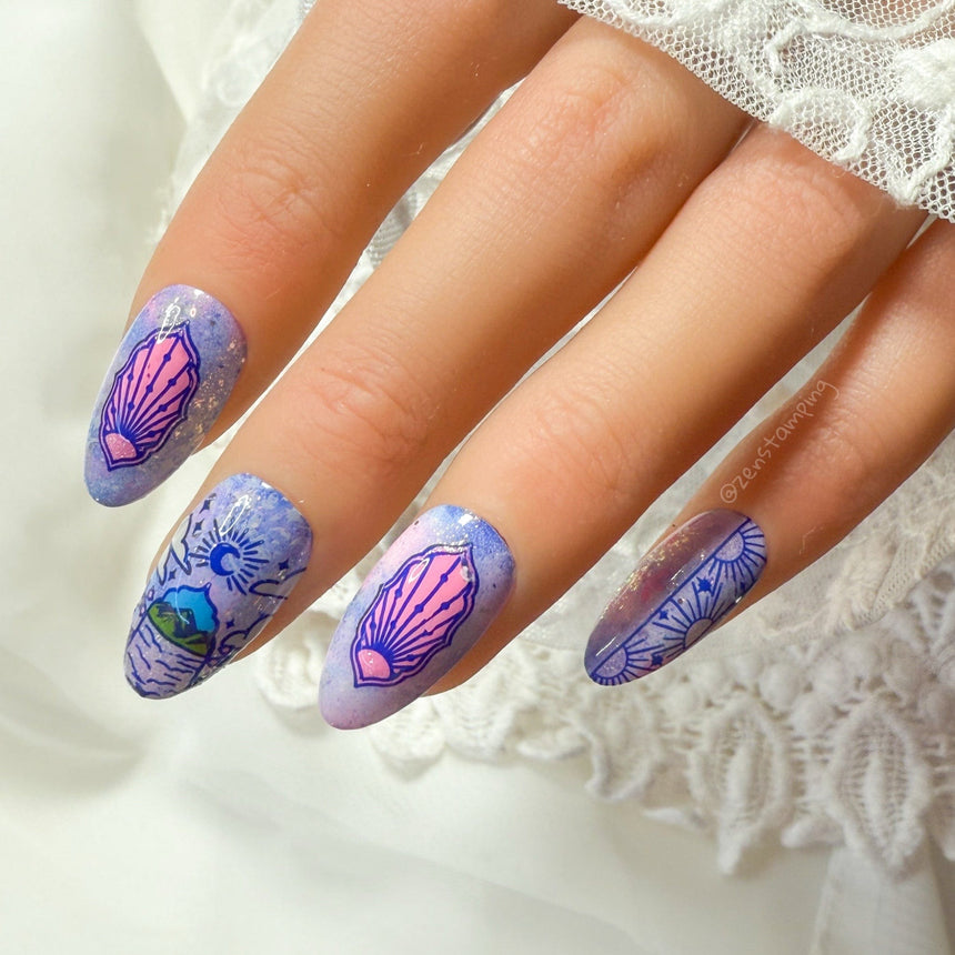 Magic Portals: Ethereal French (MXM142) - Nail Stamping Plate