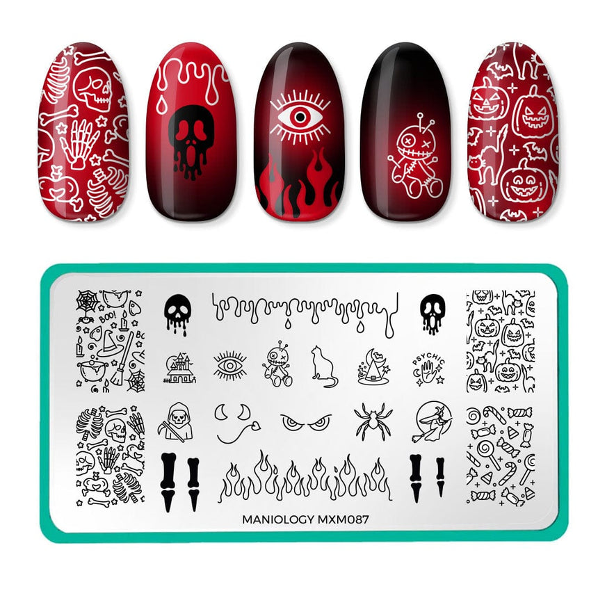 Electro-Cute: Fright Lights (MXM087) - Nail Stamping Plate