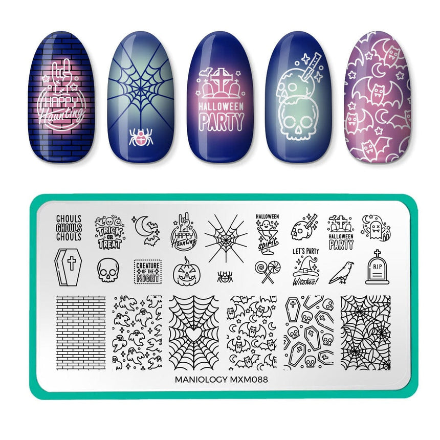 Electro-Cute: Wicked Glow (MXM088) - Nail Stamping Plate