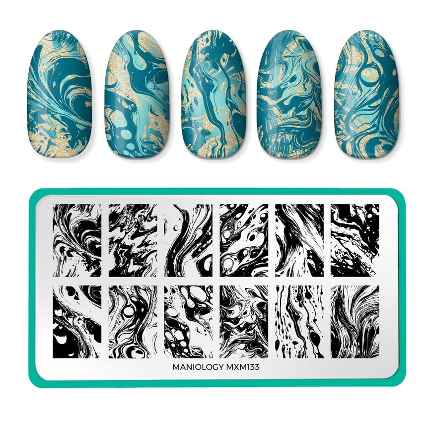 Go with the Flow: Liquid Muse (MXM133) - Nail Stamping Plate
