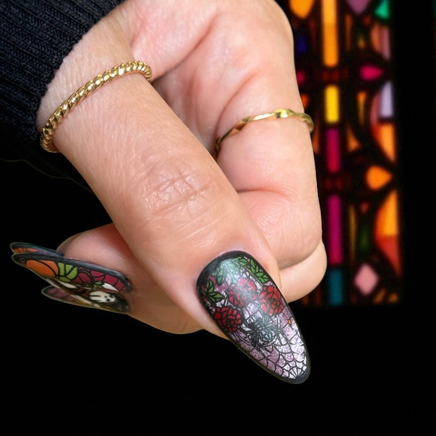 Haunted Reflections: Moonlit Mosaic (MXM160) - Nail Stamping Plate