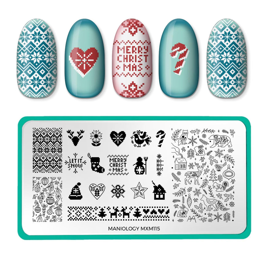 Holiday Hygge: Cozy & Knitted (MXM115) - Nail Stamping Plate