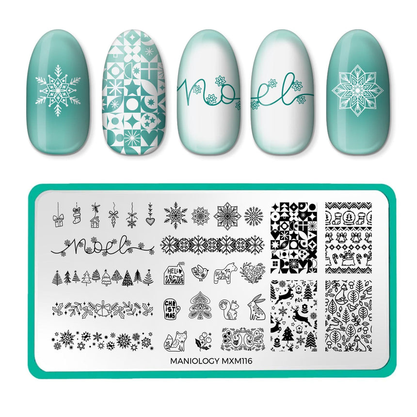 Holiday Hygge: Nordic Gleam (MXM116) - Nail Stamping Plate