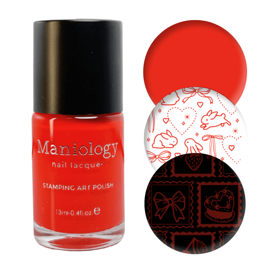 Pout (B539) - Bright Orange Red Stamping Polish