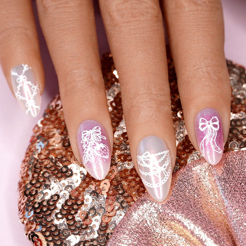 Coquette Valentines: Sweet Whimsy (MXM143) - Nail Stamping Plate