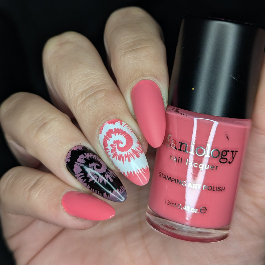 Glow Wave (B585) - Coral Creme Stamping Polish