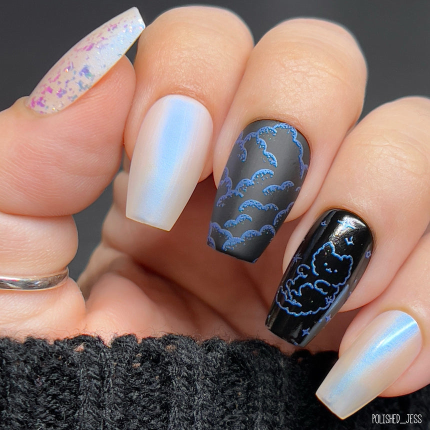 Over the Clouds: Fluff Buddies (MXM125) - Nail Stamping Plate