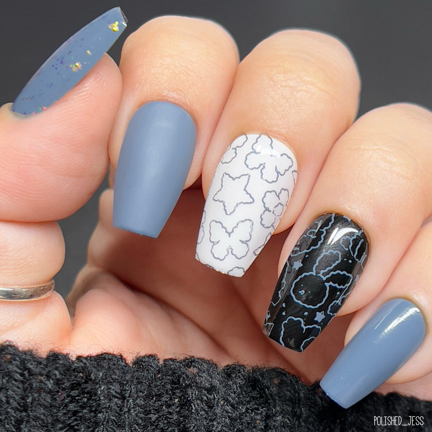 Over the Clouds: Fluff Buddies (MXM125) - Nail Stamping Plate