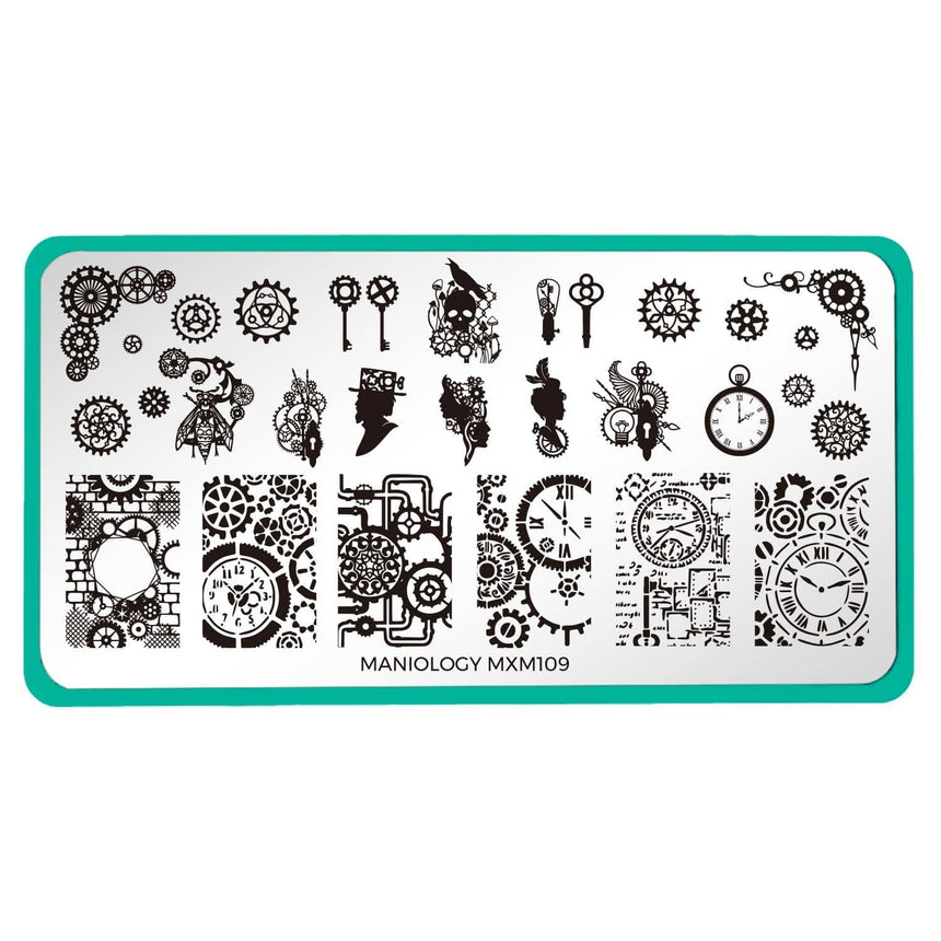 Steampunk: Gear & Grit (MXM109) - Nail Stamping Plate