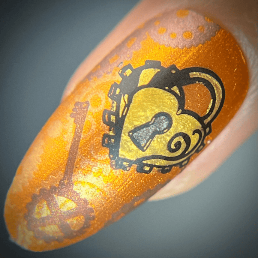 Steampunk: Gear & Grit (MXM109) - Nail Stamping Plate