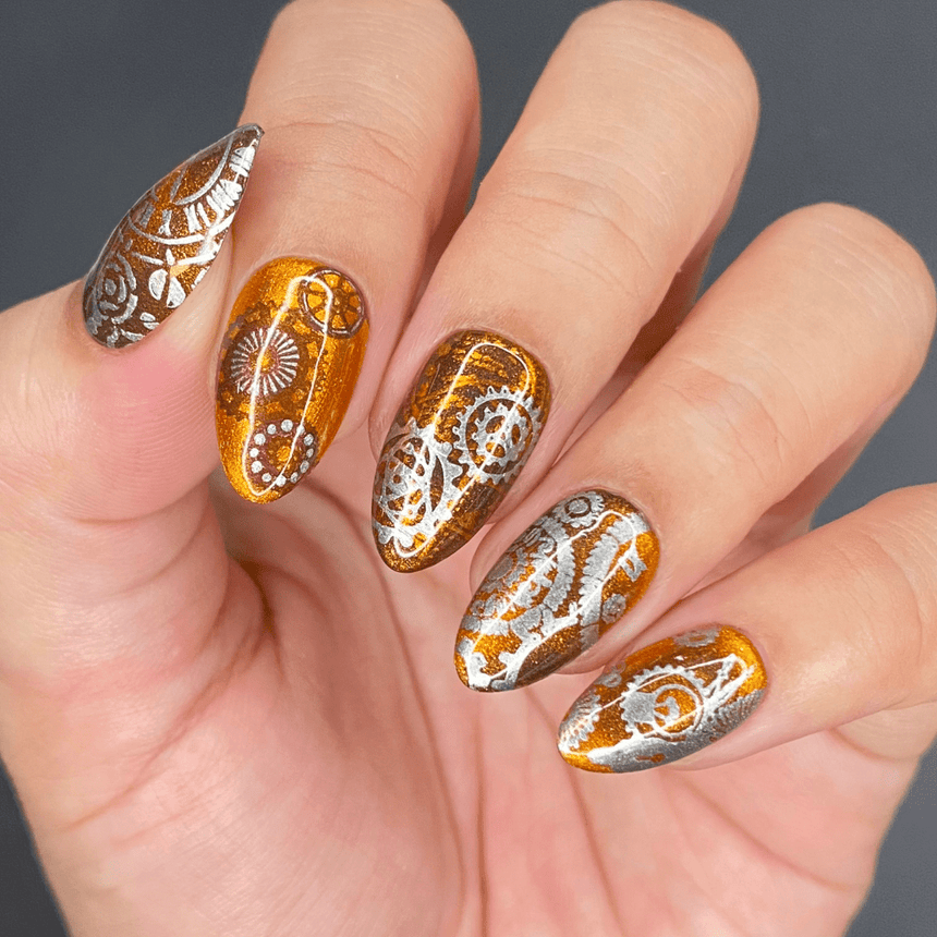 Steampunk: Gear & Grit (MXM109) - Nail Stamping Plate