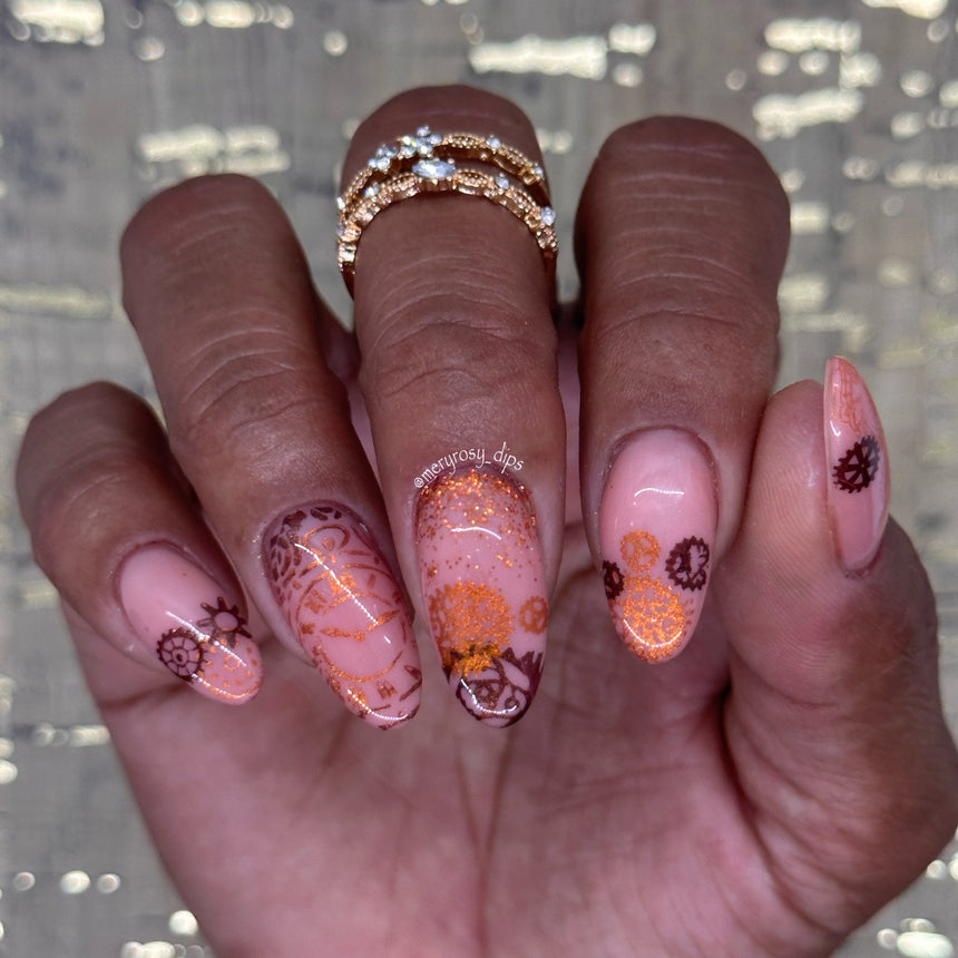 Steampunk: Gear & Grit (MXM109) - Nail Stamping Plate