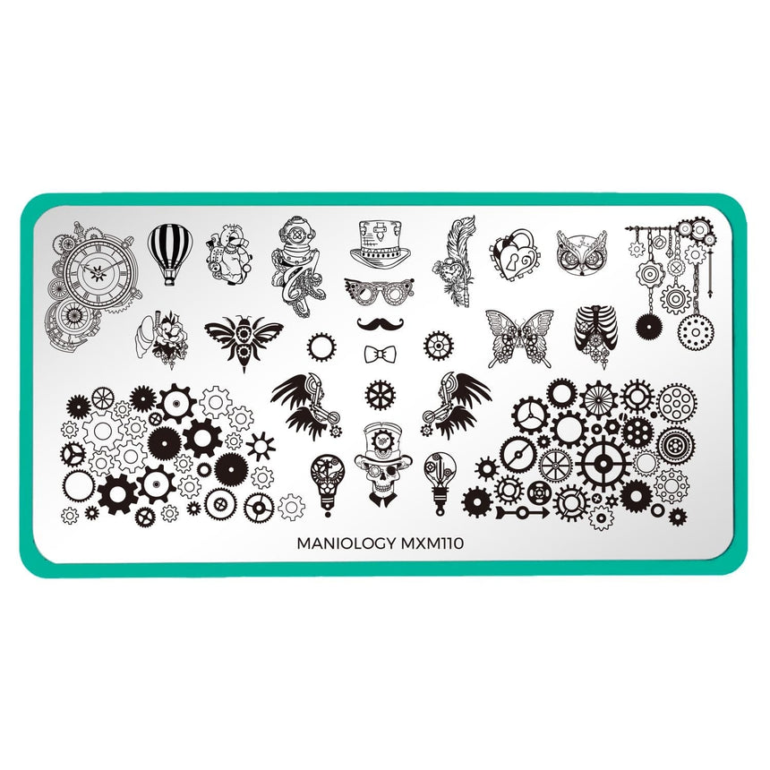 Steampunk: Steam Circuit (MXM110) - Nail Stamping Plate