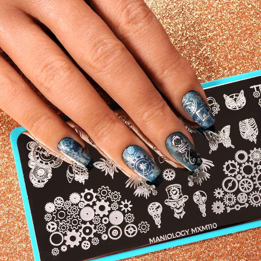 Steampunk: Steam Circuit (MXM110) - Nail Stamping Plate