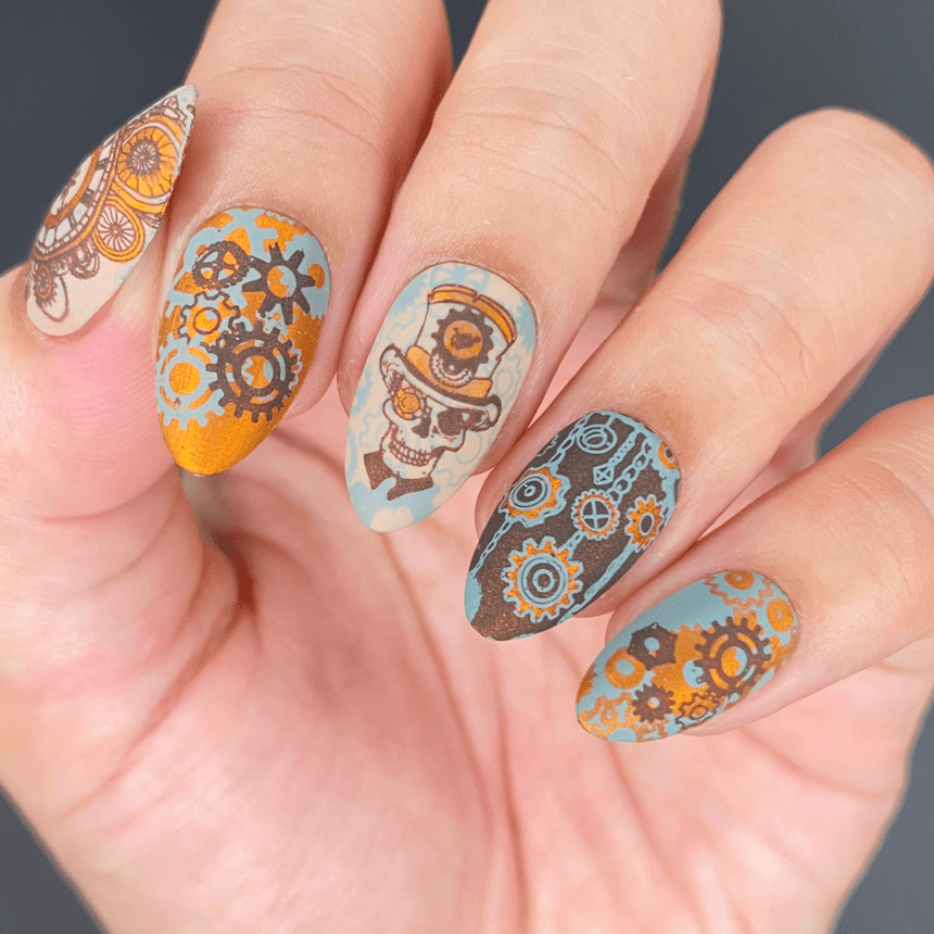 Steampunk: Steam Circuit (MXM110) - Nail Stamping Plate