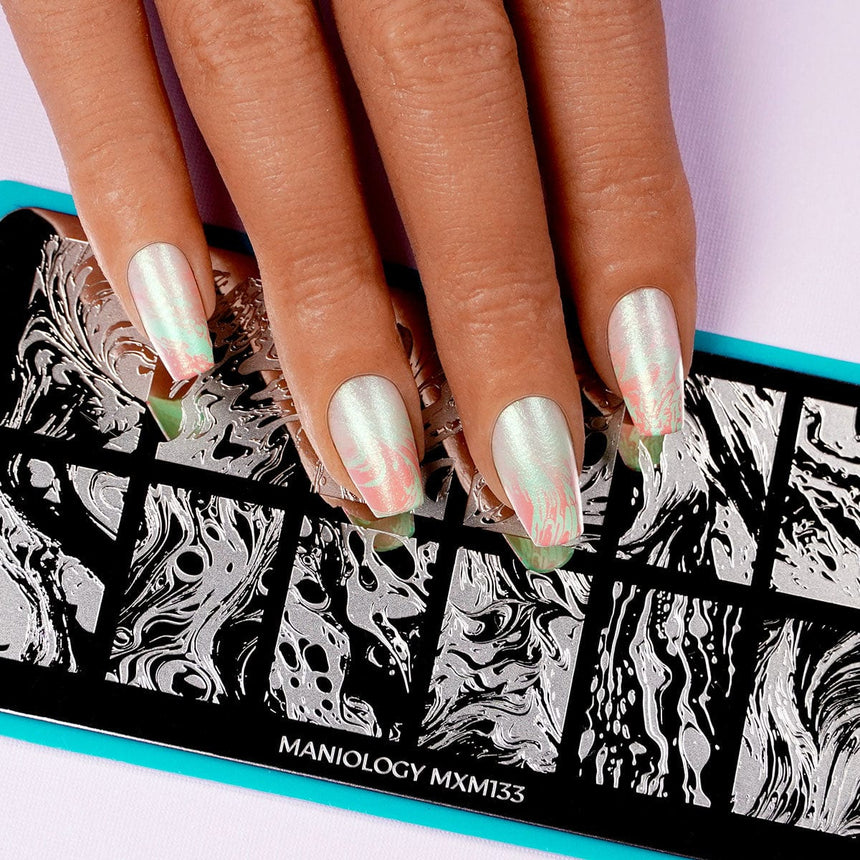 Go with the Flow: Liquid Muse (MXM133) - Nail Stamping Plate