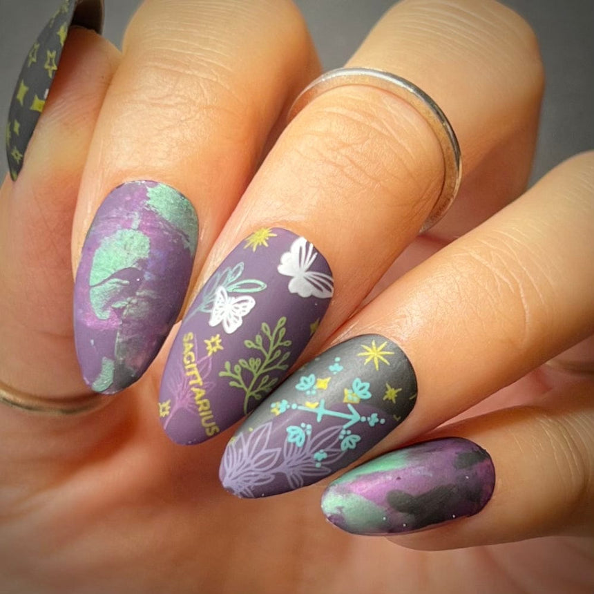 Birthday Bouquests: Written in the Stars (MXM117) - Nail Stamping Plate