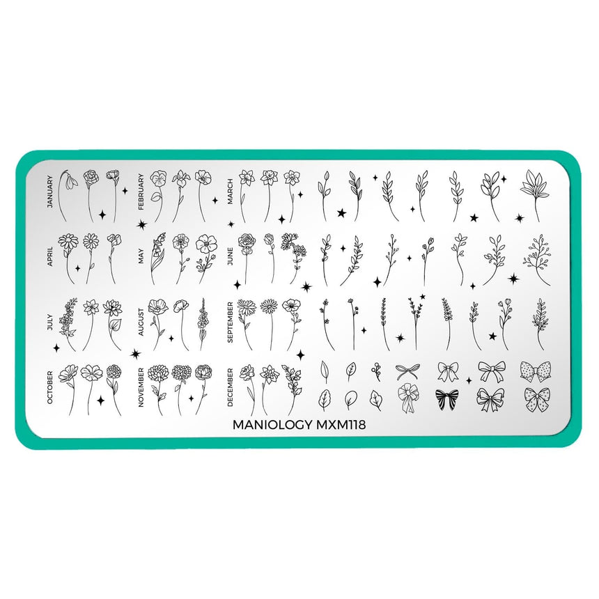 Birthday Bouquests: Born to Bloom (MXM118) - Nail Stamping Plate