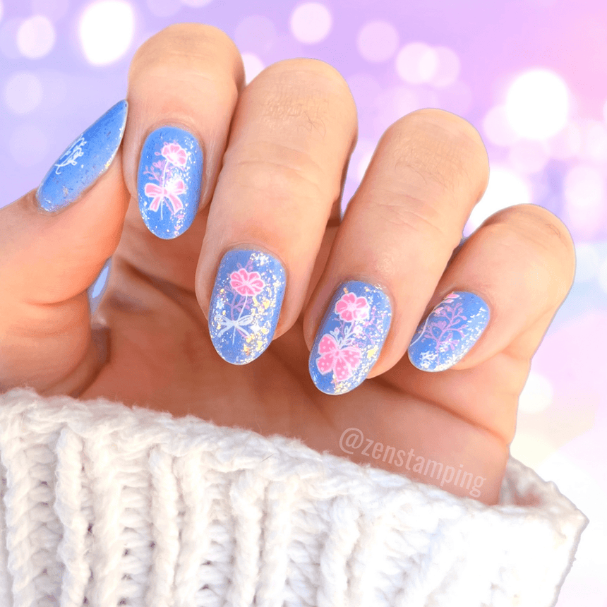Birthday Bouquests: Born to Bloom (MXM118) - Nail Stamping Plate