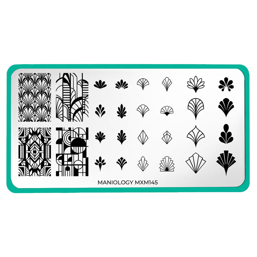 Art Deco: Gilded Glamour (MXM145) - Nail Stamping Plate