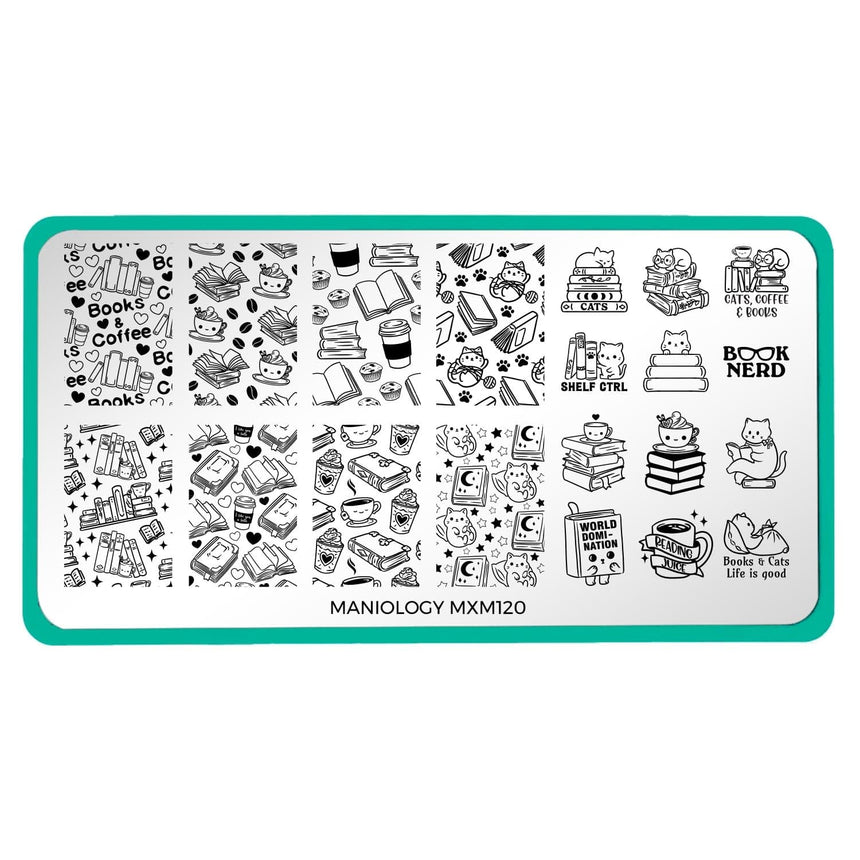 Purrfect Prose: Tales of Tails (MXM120) - Nail Stamping Plate