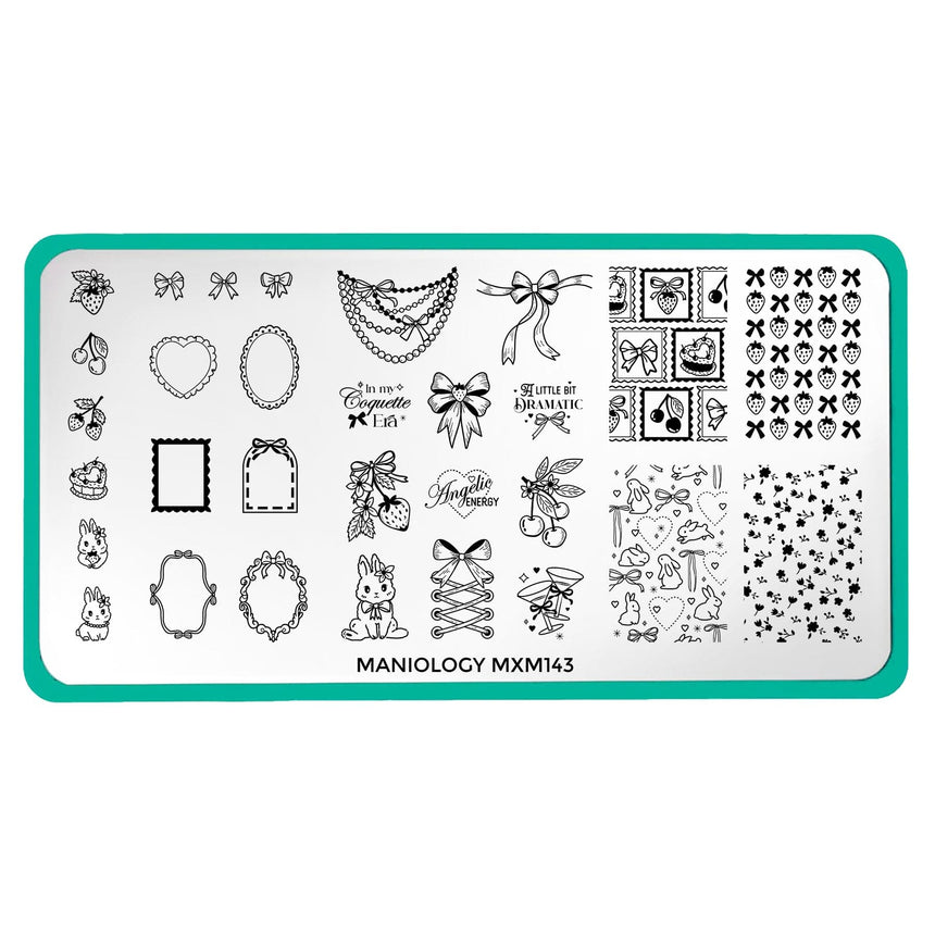 Coquette Valentines: Sweet Whimsy (MXM143) - Nail Stamping Plate