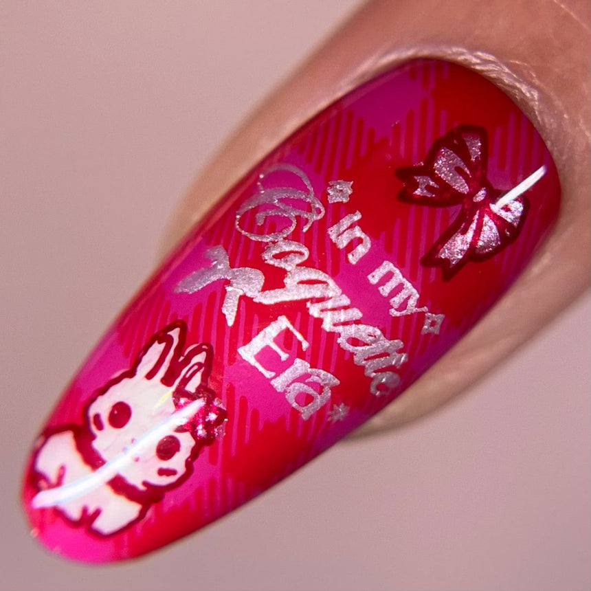 Coquette Valentines: Sweet Whimsy (MXM143) - Nail Stamping Plate