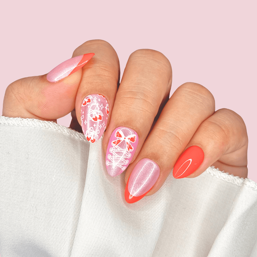 Pout (B539) - Bright Orange Red Stamping Polish