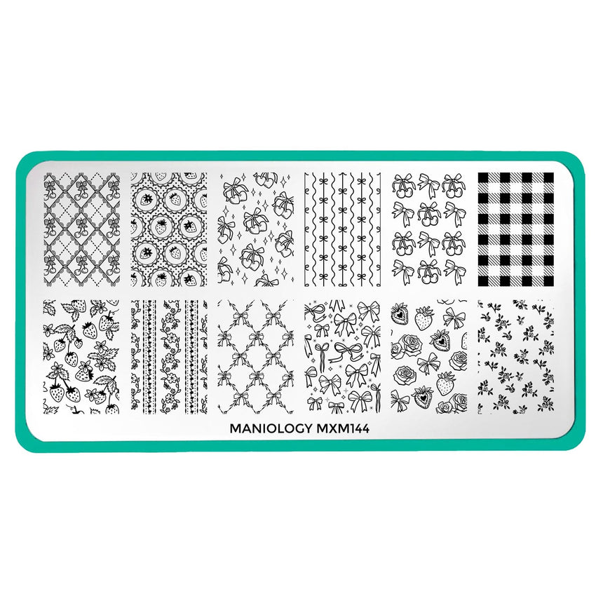 Coquette Valentines: Laced in Love (MXM144) - Nail Stamping Plate