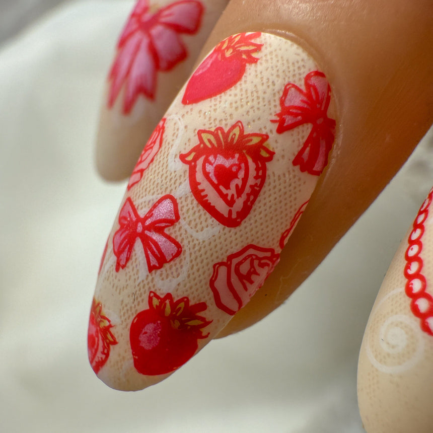 Coquette Valentines: Laced in Love (MXM144) - Nail Stamping Plate