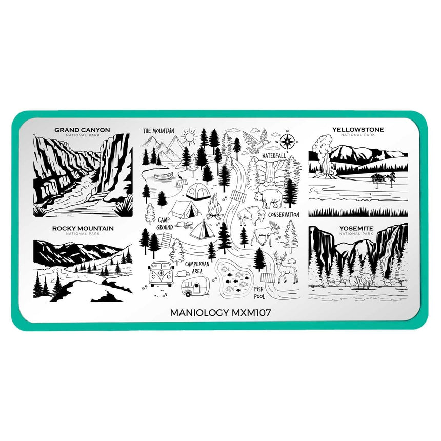 Great Outdoors: National Treks (MXM107) - Nail Stamping Plate