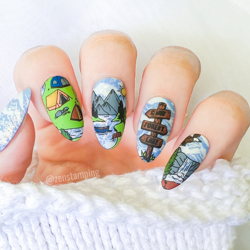 Great Outdoors: National Treks (MXM107) - Nail Stamping Plate