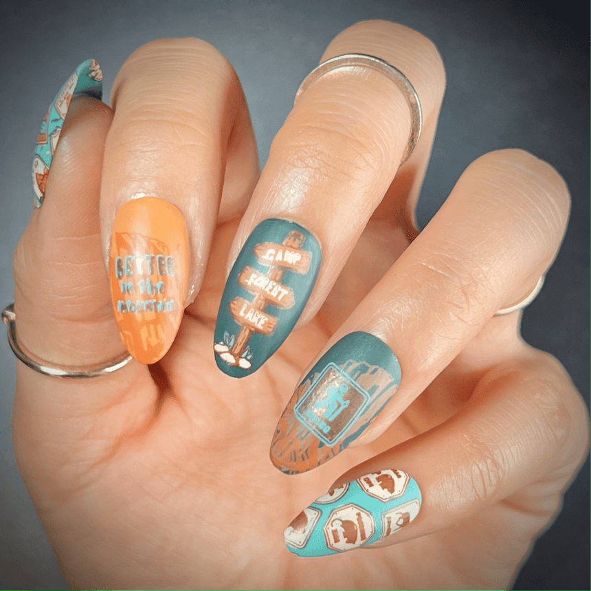 Great Outdoors: Fireside Stories (MXM108) - Nail Stamping Plate