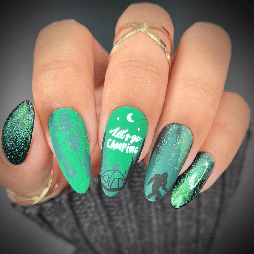 Great Outdoors: Fireside Stories (MXM108) - Nail Stamping Plate