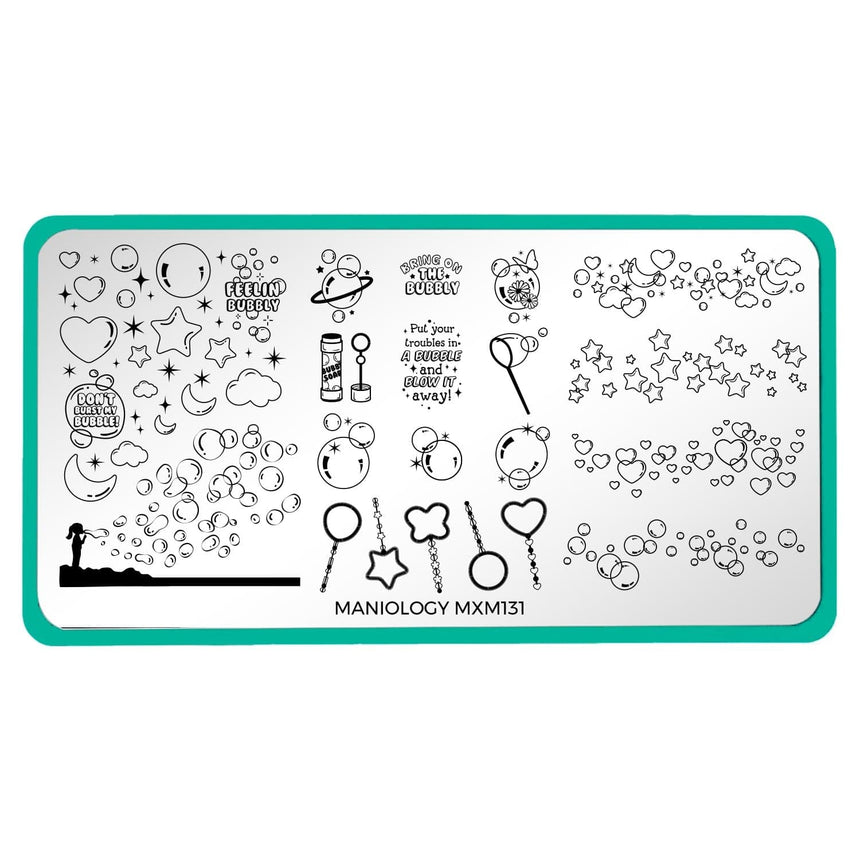 Bubble Pop: Burst of Fun (MXM131) - Nail Stamping Plate