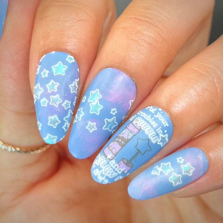 Bubble Pop: Burst of Fun (MXM131) - Nail Stamping Plate
