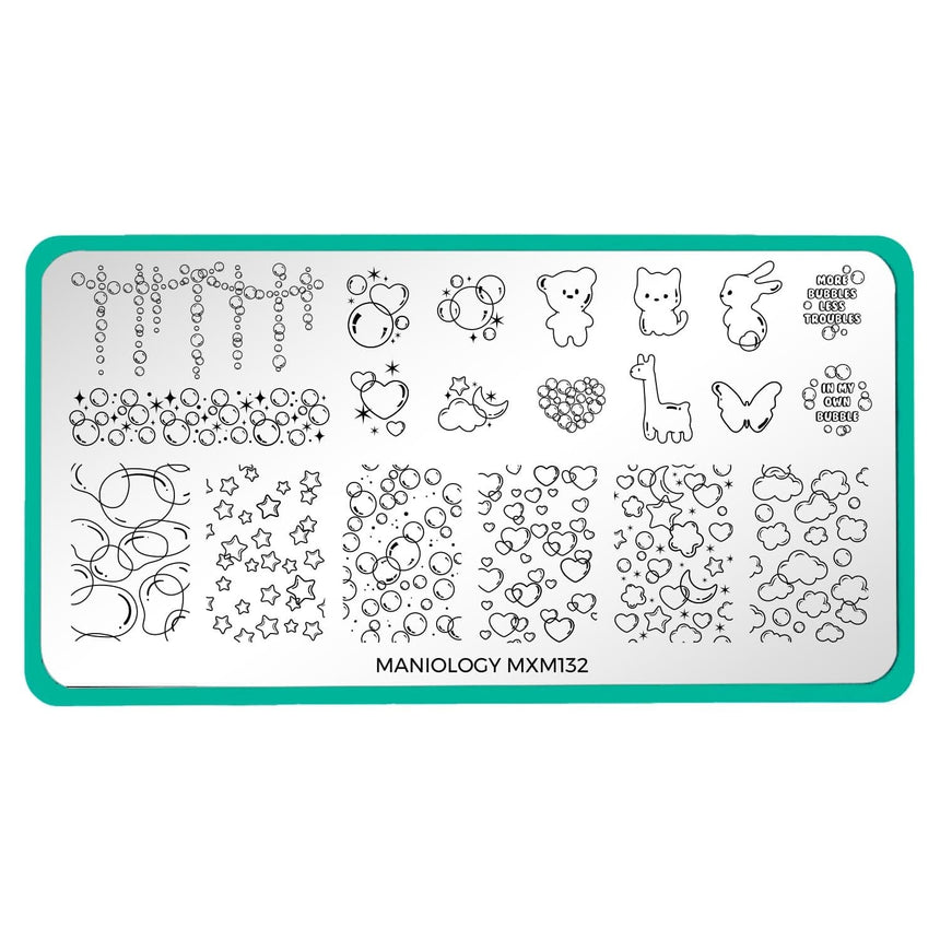 Bubble Pop: Bubble Buddies (MXM132) - Nail Stamping Plate