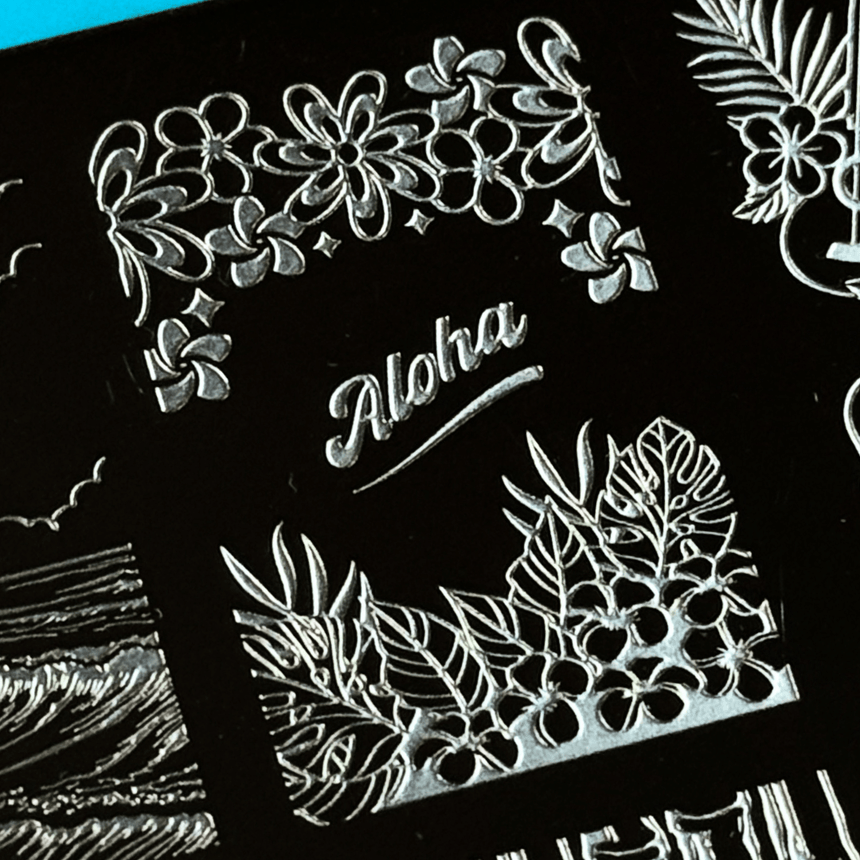 Hawaiian Vintage: Island Memories (MXM155) - Nail Stamping Plate