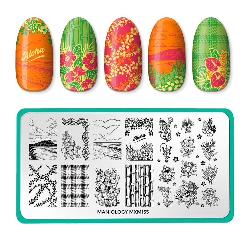 Hawaiian Vintage: Island Memories (MXM155) - Nail Stamping Plate
