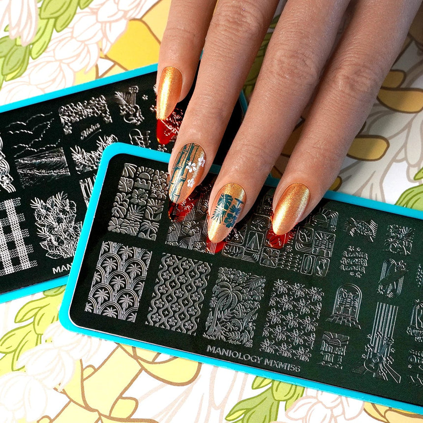 Hawaiian Vintage: Island Memories (MXM155) - Nail Stamping Plate