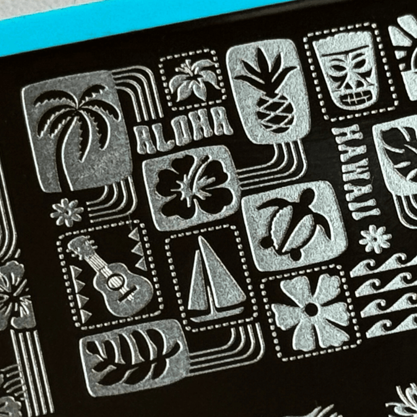 Hawaiian Vintage: Aloha Prints (MXM156) - Nail Stamping Plate