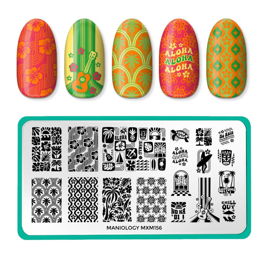 Hawaiian Vintage: Aloha Prints (MXM156) - Nail Stamping Plate