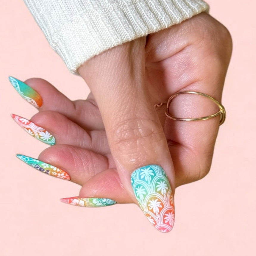 Hawaiian Vintage: Aloha Prints (MXM156) - Nail Stamping Plate